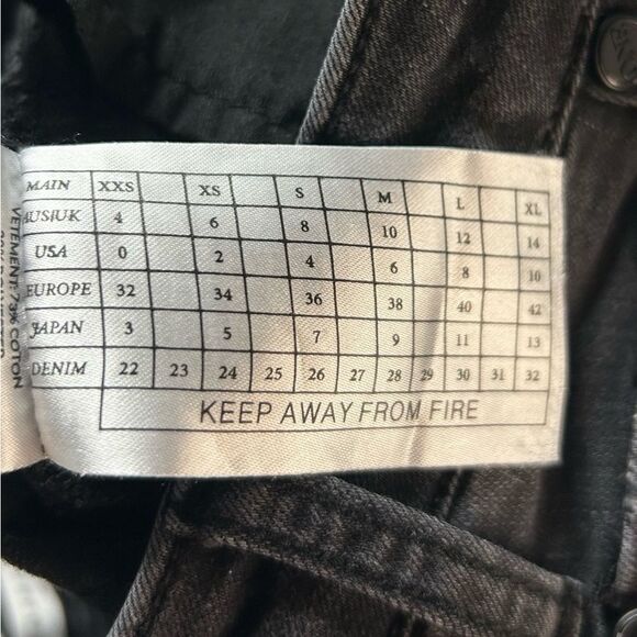 One X OneTeaspoon womens sz 23 High Waist Freebird II Jeans Raw Hem distressed - Picture 9 of 9